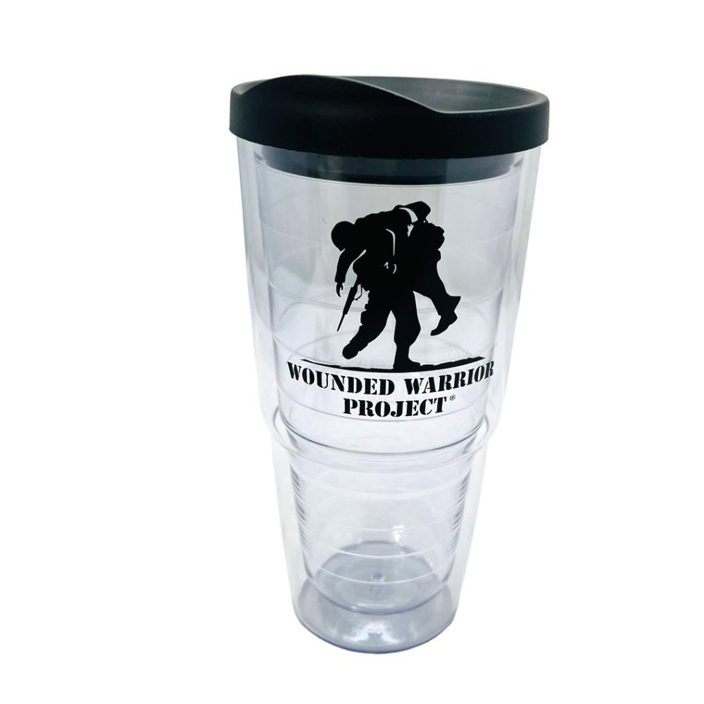Wounded Warrior Project 24 oz Tumbler, Bonus Pin & Sticker